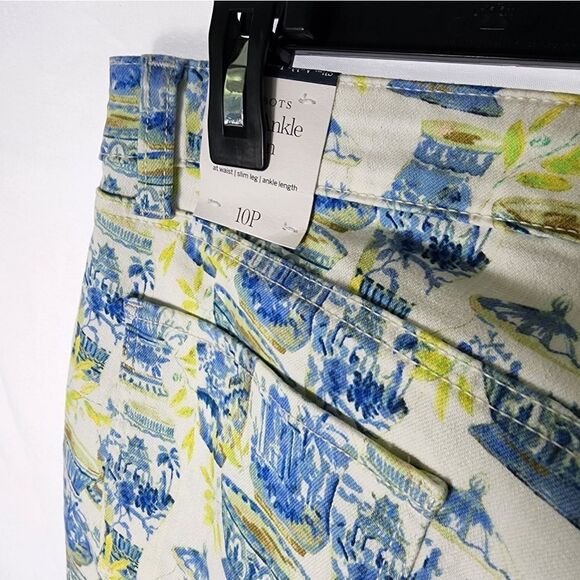 NWT Chinoiserie Cotton/Spandex Blend Size 10P Slim Ankle Jeans - Picture 4 of 9